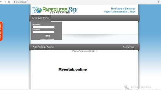 My-Estub Log-in| PayperlessPay Corporation 2021