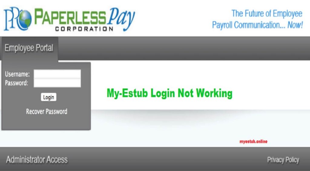 MyEstub Login Not Working » Employee Login Portals