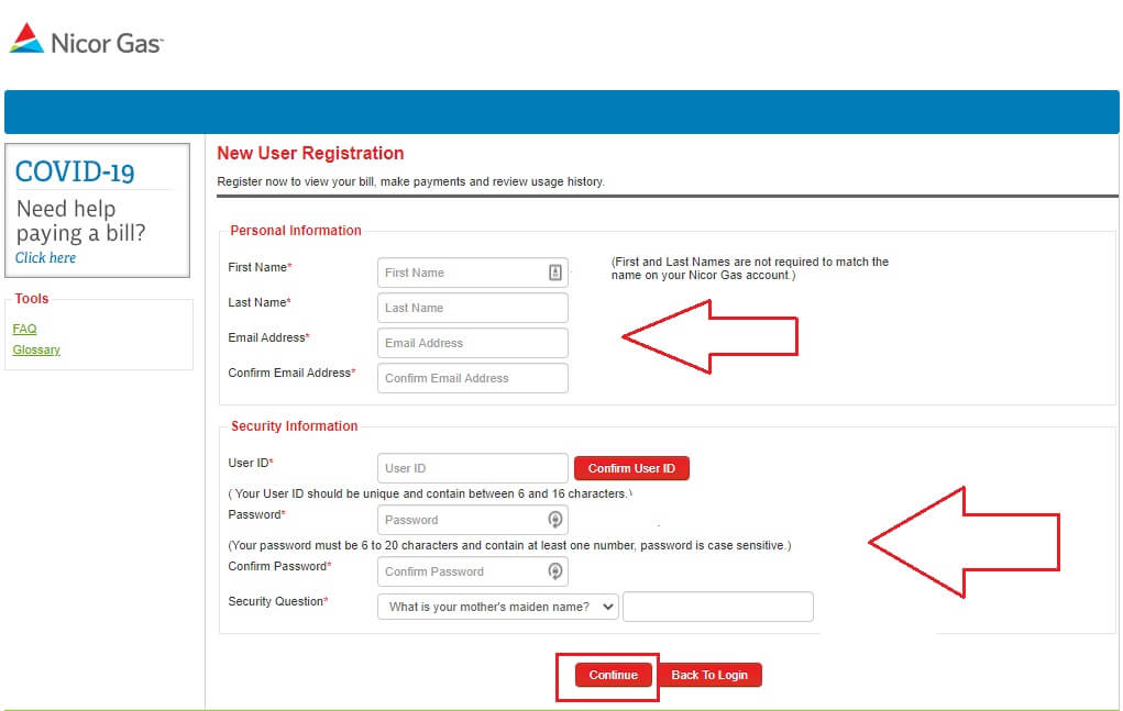 Nicor Gas Registration