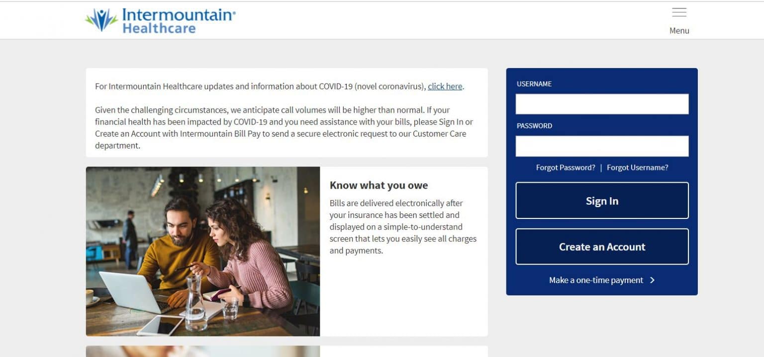 Intermountain Bill Pay Login at Employee Login Portals