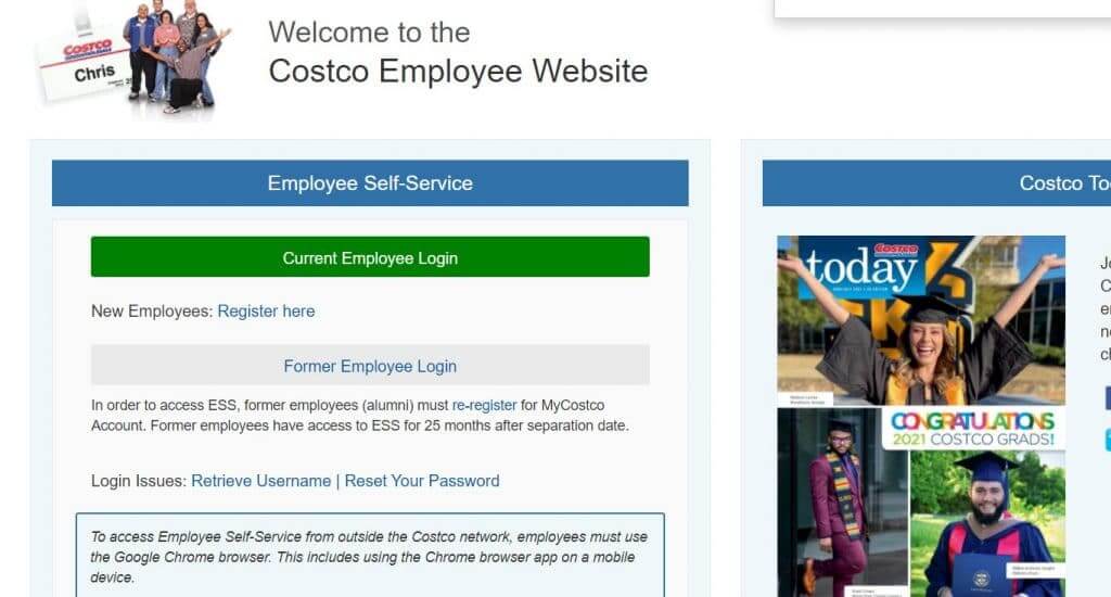 Costco employee login