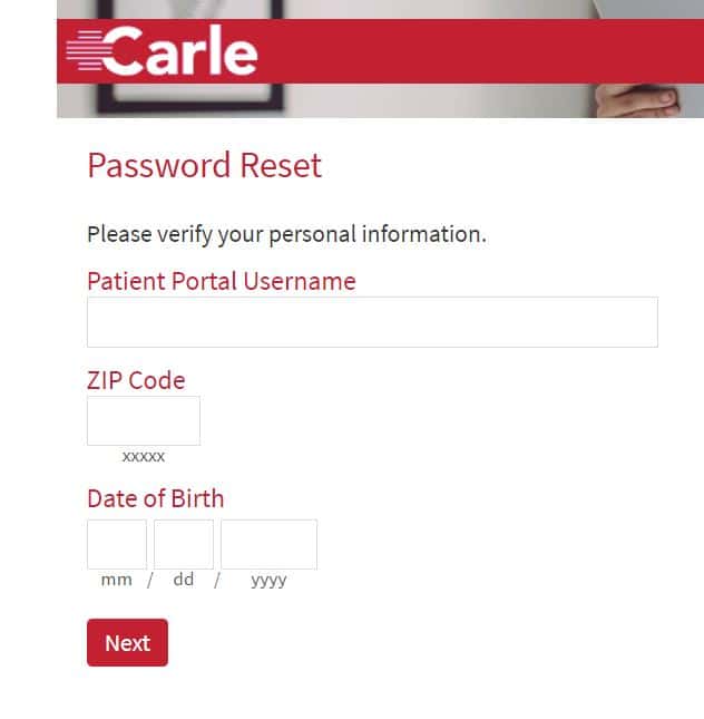 Carle Patient Portal Password Reset