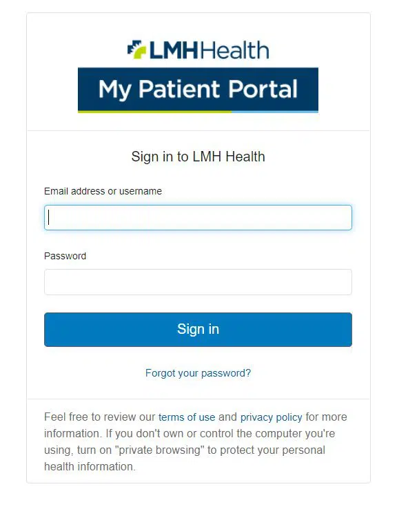 LHM Patient Portal Login