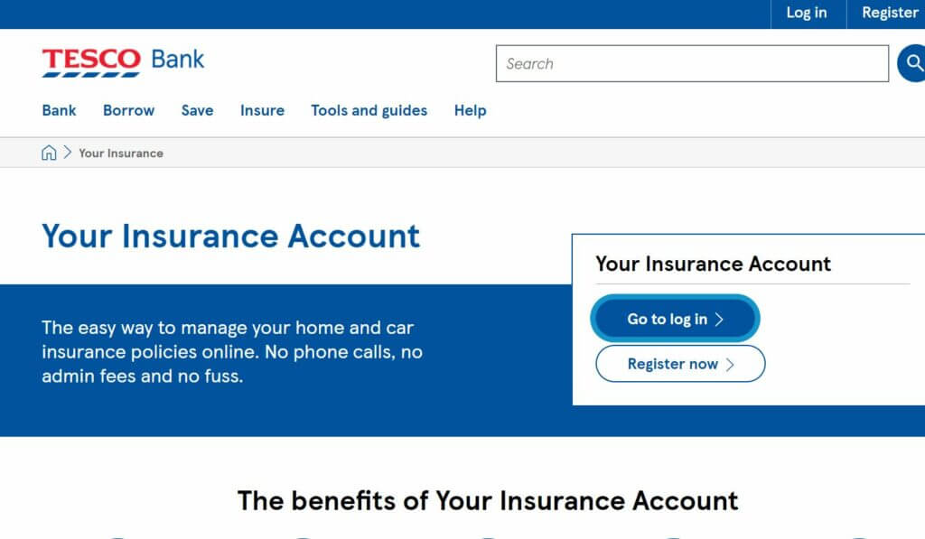 Tesco Insurance Portal