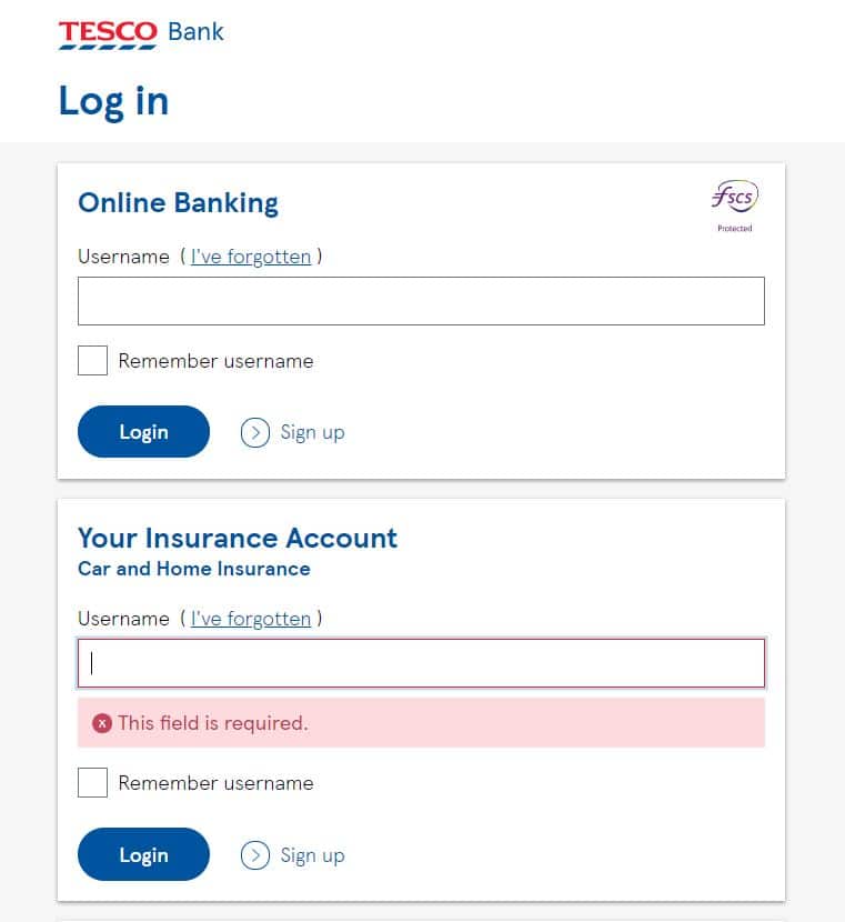 tesco travel insurance login app