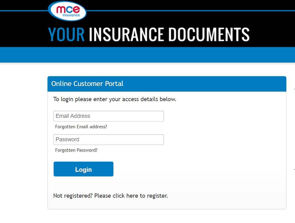 mce insurance login