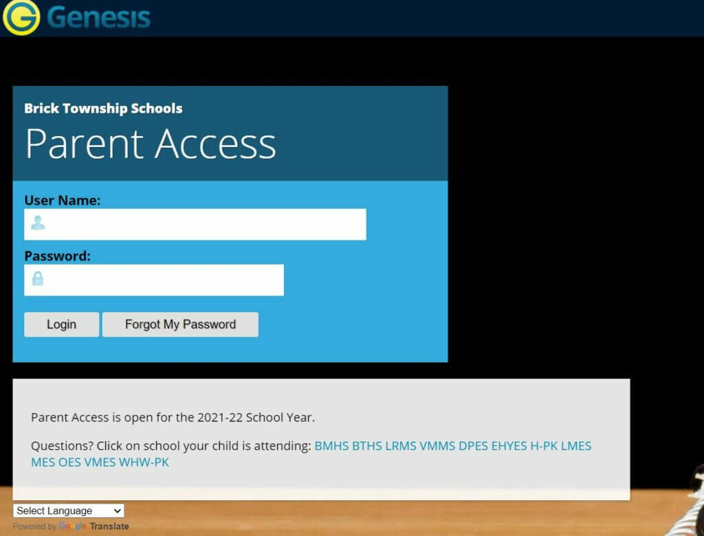 Brick Schools Parent Portal