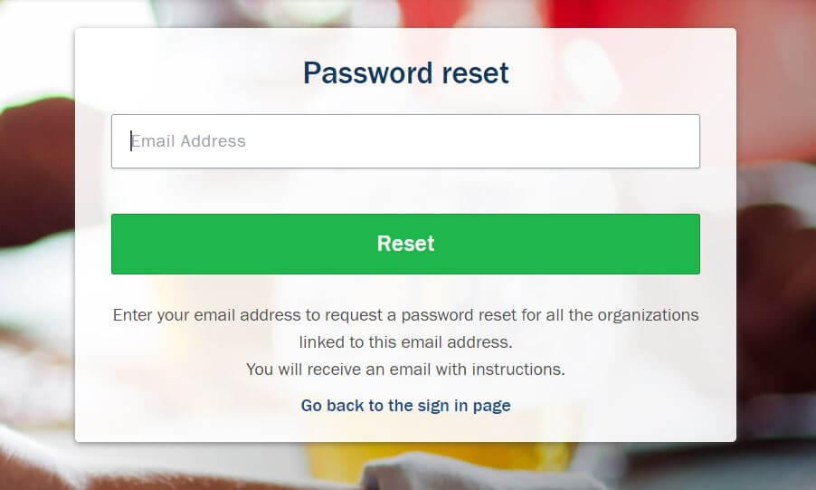 Nexonia Login Password Reset Process