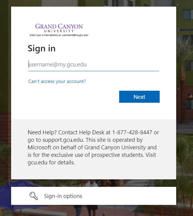 GCU Student Portal Login