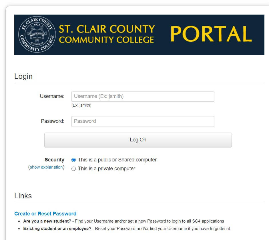 Sc4 Student Portal Login