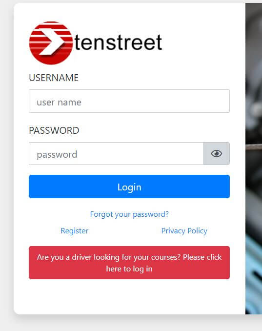 Tenstreet Dashboard Login Portal