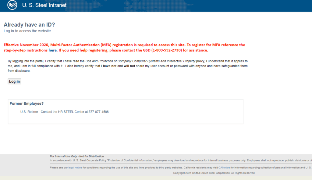 US Steel Employee Portal