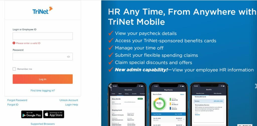 hrpassport trinet login