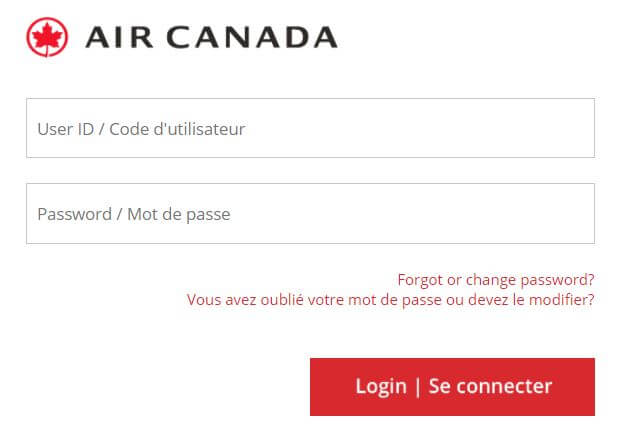 travel aircanada ca login employee