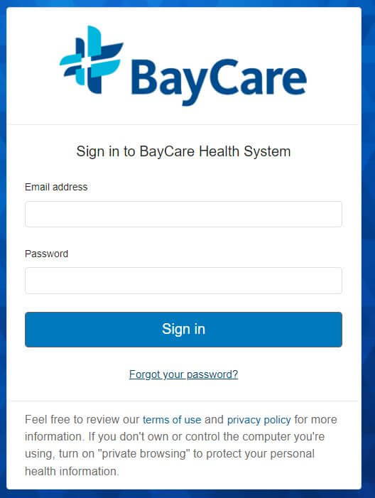 BayCare Patient Portal at 2023