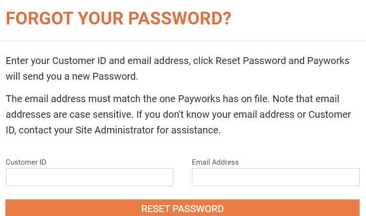 Payworks Employee Login Password Reset
