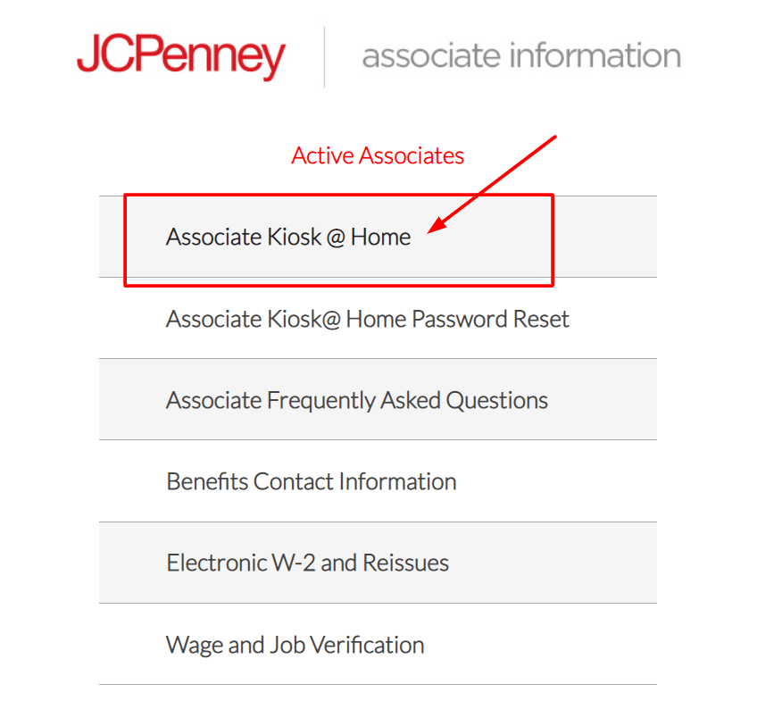 JCP Associate Kiosk @ Home