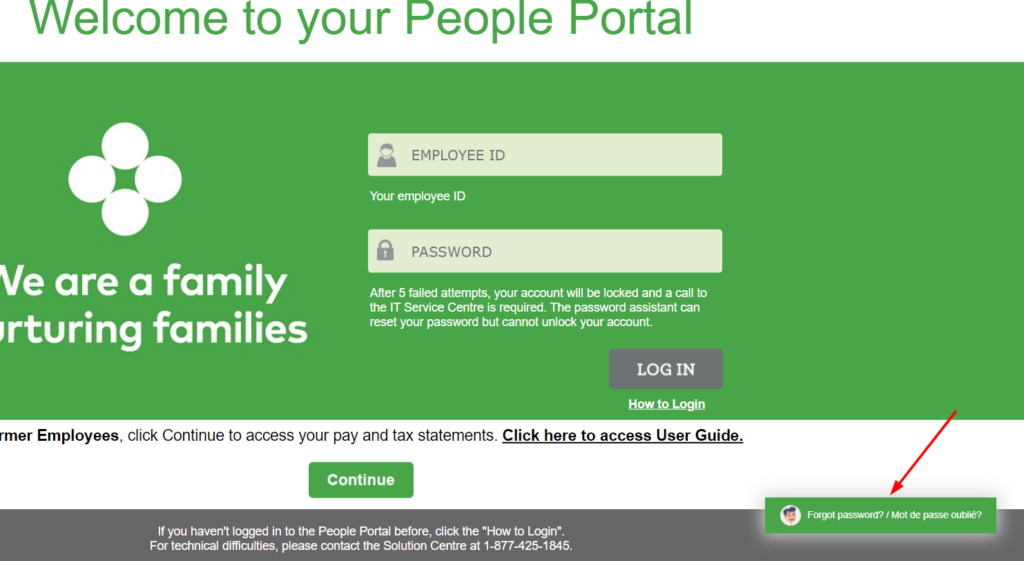 Sobeys Employee Portal Login Password Reset