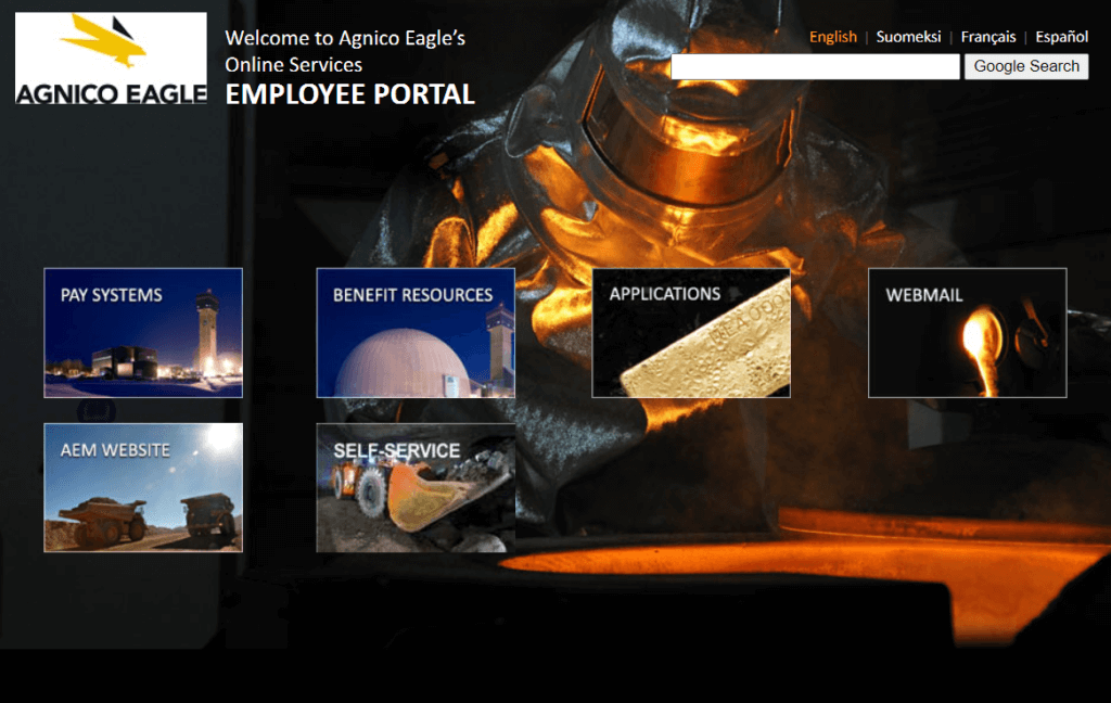 Agnico Eagle Employee Portal