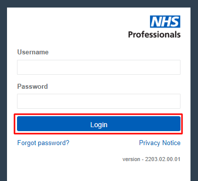 NHSP Bank Login