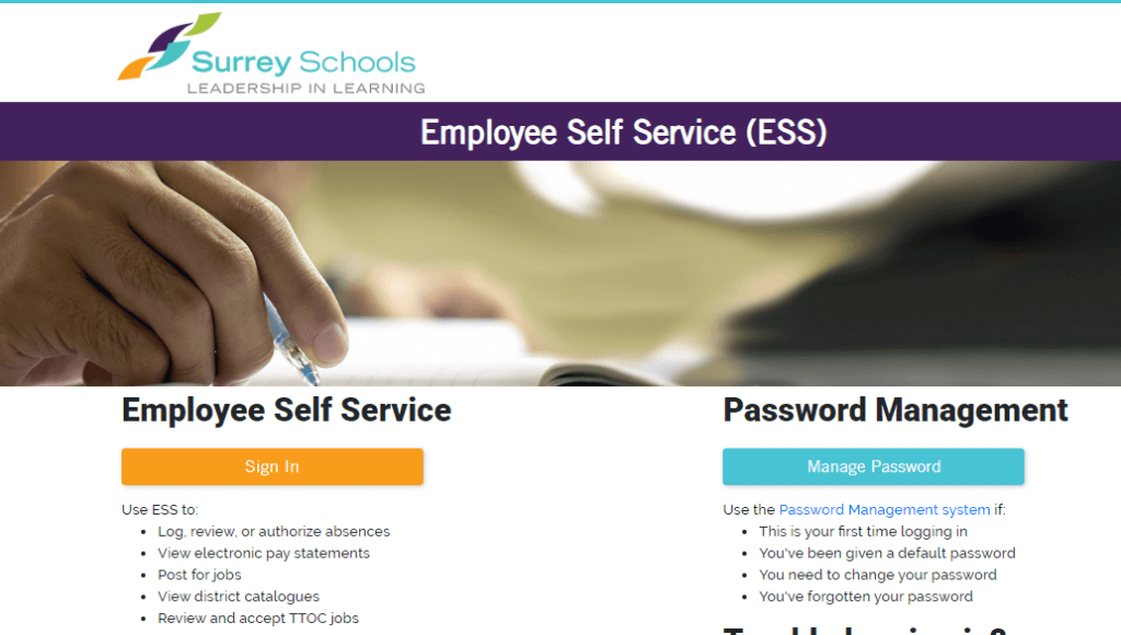 SD36 Self Service Portal for Employees