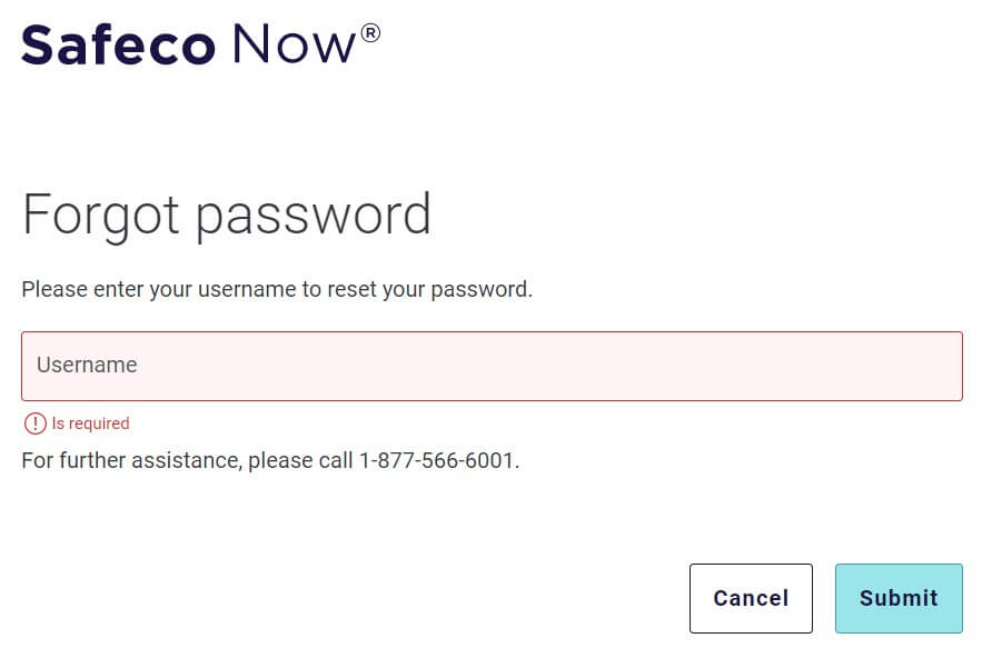 Safeco Agent Portal Password Reset