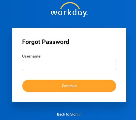 Workday VFC password reset
