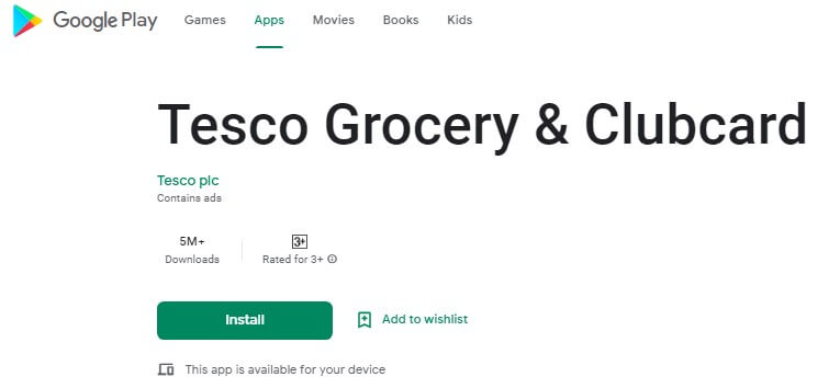 Tesco Grocery and Clubcard App