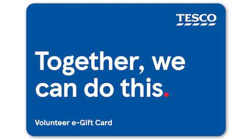 Tesco Volunteer gift card