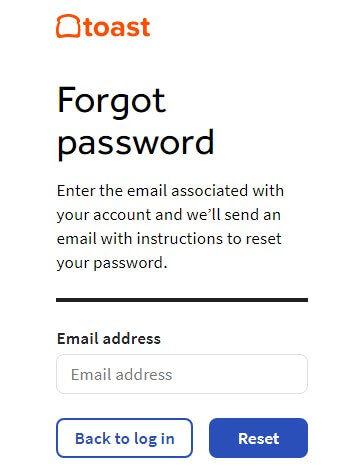Toasttab Login Forgot Password