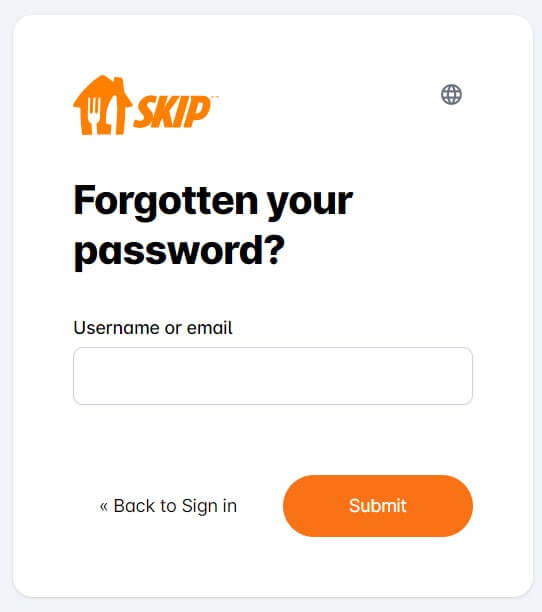 Skip The Dishes Restaurant Login Password Reset