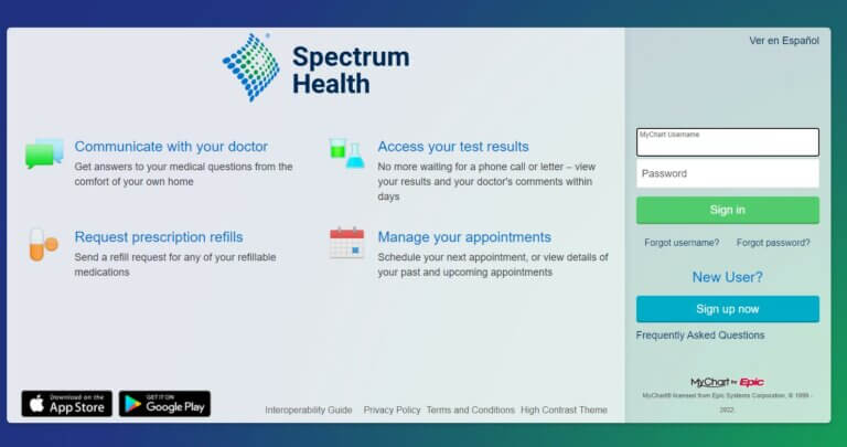 Spectrum Patient Portal Login at Mychart.spectrumhealth.org