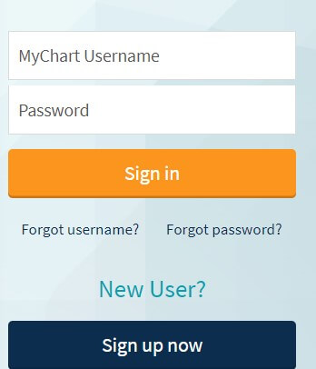 ECU Health MyChart Login Page