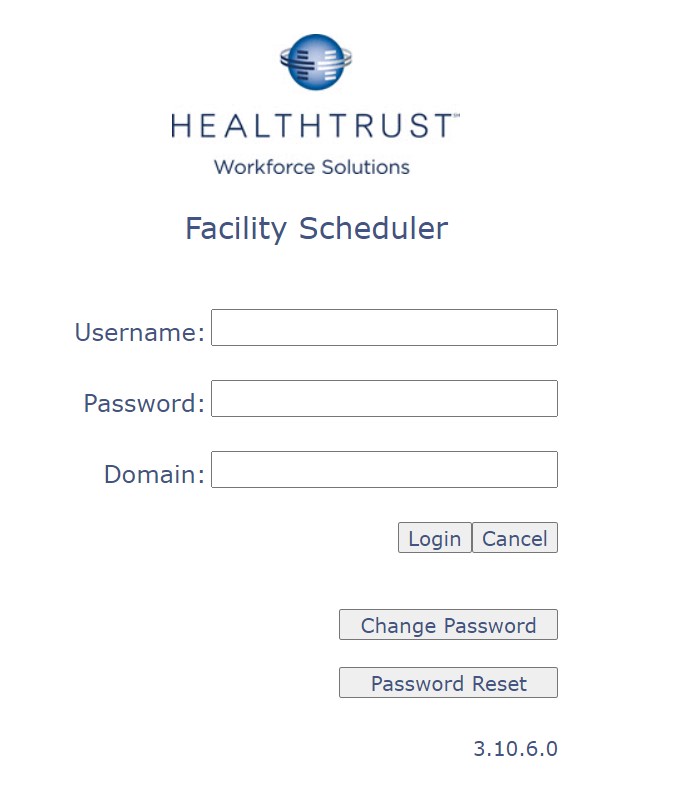 HCAhranswers Facility Scheduler Login Steps