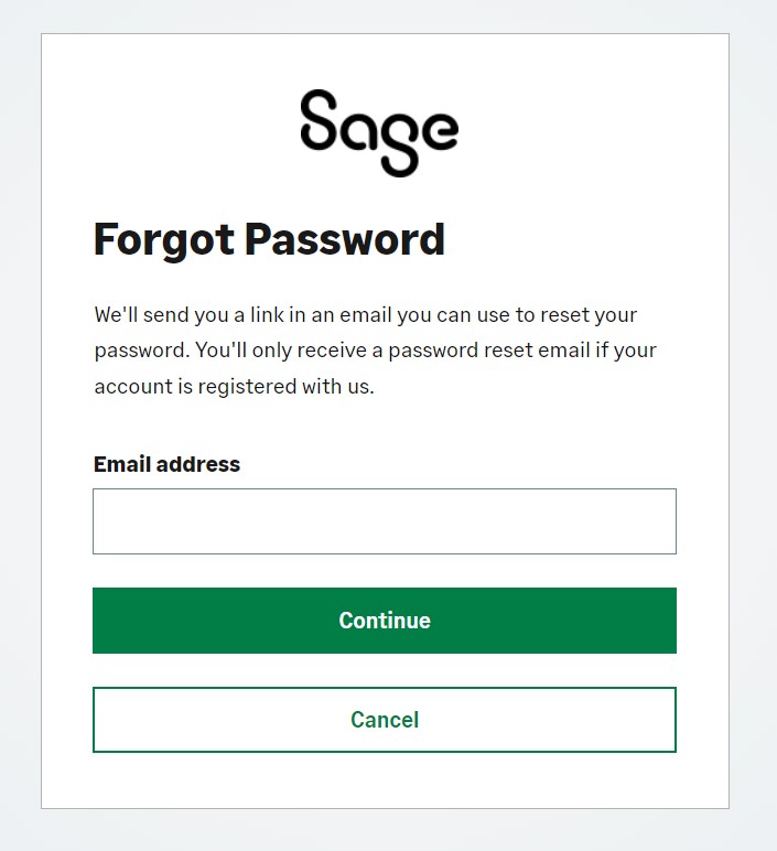 sage payslips login password Reset