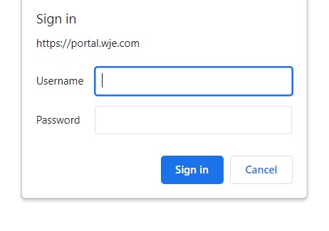 WJE Portal Login Process